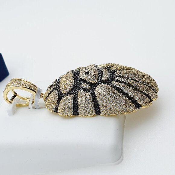 "14K Gold Plated Cubic Zircon Pendant, INUS1BR226 - Picture 8 of 9